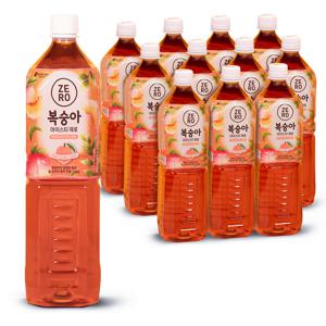 대용량 제로 아이스티 복숭아 1.5L 12개입