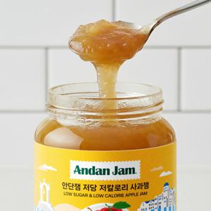 안단잼 저당 저칼로리 사과잼 380g 저당 저칼로리 당류 3g 신선한 국내산 부사 100%