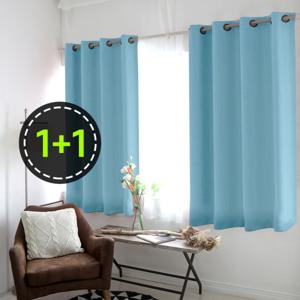 암막커튼 작은창 아일렛 1+1/창문 베란다 호텔 짧은 커텐 거실 방음 인테리어 안방 안막 원룸 아이방 까페
