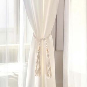 내추럴 커튼 타이 로프형 1P/끈/걸이/타이백/스트랩/보헤미안/핸드메이드/악세사리/묶기/정리