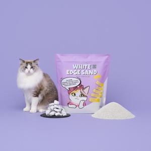 (고양이모래 특가/무배) 미유박스 고양이모래 국내생산 천연 벤토나이트 화이트 엣지 샌드 고운입자 9kg