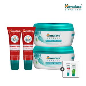 히말라야 딸기 립밤 10g   x2+너리싱 수분크림 150ml x2+미니 립밤+님 워시 10ml 증정
