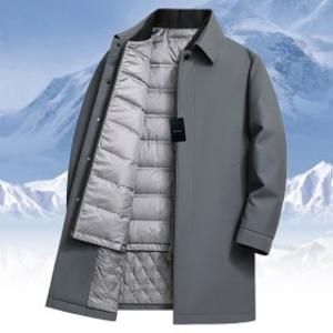 중년 남자 패딩 블레이저 카라넥 정장 하프패딩 트렌치 누빔 코트