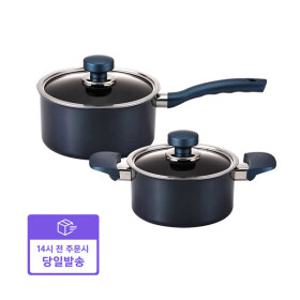 해피콜   빠른배송   클래식 다이아몬드 냄비 2종 세트 (18편 20양)