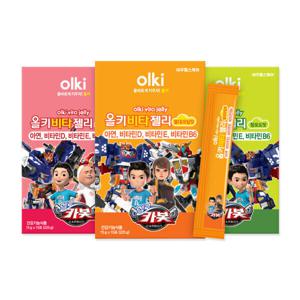 올키X헬로카봇 비타젤리 맛 3종 (열대과일맛+사과맛+청포도맛)