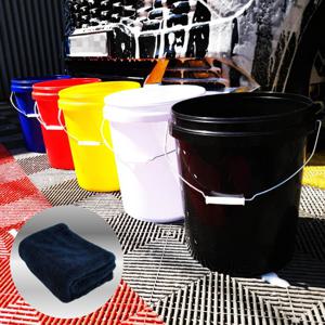 자동차 차량용 세차 버킷 물통 바스켓 대용량 양동이 20L+세차타올