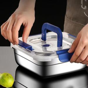 1+1 핸디형 스텐 반찬통 김치통 보관용기  2.5L 1+1 행사 중