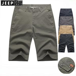 JEEP SPIRIT 남성 반바지 루즈핏 여름 면팬츠 캐주얼 5부 빅사이즈