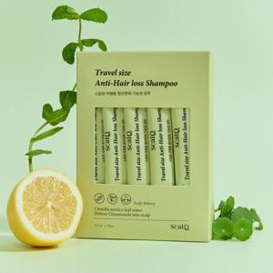 스칼큐 여행용 탈모 기능성 고급 샴푸 10ml 20개입 일회용 휴대용 세면도구 여행필수품/사우나/헬스장 추천