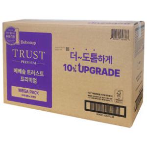 베베숲 트러스트 프리미엄 메가팩 물티슈 80매 x 20개입 유아 아기용 물티슈