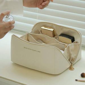 1+1 화장품 파우치 가죽 대용량 메이크업 가방 휴대용 여행용 1+1 행사 중