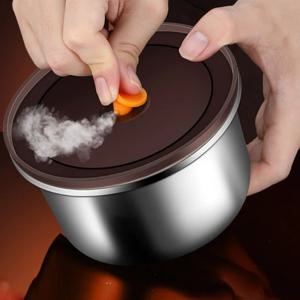 1+1+1+1 스텐 304 원형 밀폐용기 반찬통 600ml 4P 행사 중