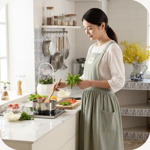 쁘띠 애플민트 원피스 앞치마 바리스타 카페 주방 미용실 식당 신혼 유치원 이지오 앞치마 제작전문