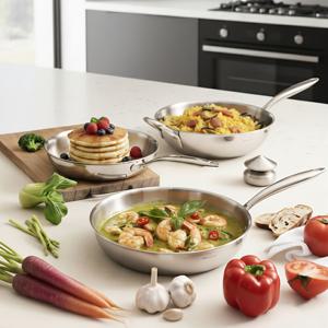 에델코첸 통5중 루체 올스텐팬 24 28cm 인덕션 식기세척기 후라이팬 가벼운 스테인리스 304 에그프라이팬