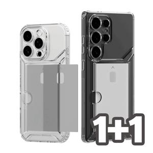 1+1 전기종 카드 2장 수납 젤리 케이스 갤럭시 S26 S25 엣지 플러스 울트라 S24 아이폰 17 프로 맥스 16 15