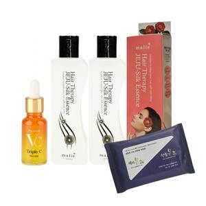 (1+1)마리에 헤어 테라피 동백 실크 에센스150ml X2개+비타민 세럼20ml+물티슈/제주 동백 성분/27년12월까지