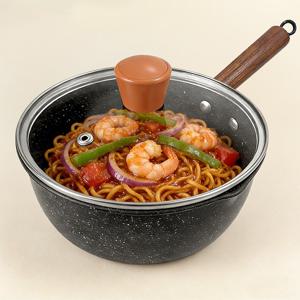 라면 냄비 세라믹 편수 냄비 (인덕션 사용 가능) 1인용 2인용 겸용 라면 전용 냄비