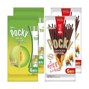 포키 패밀리팩 (멜론 6팩x2 + 극세 6팩x2)