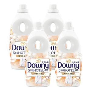 다우니 섬유유연제 화이트 코튼 향 1L 4개