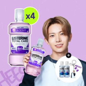 리스테린 토탈케어 마일드 750ml 4개 + 토탈케어 마일드 100ml 2개 + 엔하이픈 키링 랜덤 1개 증정