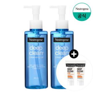 뉴트로지나  딥클린 클렌징 오일 200ml x2+(증)아크네폼 10g 2개