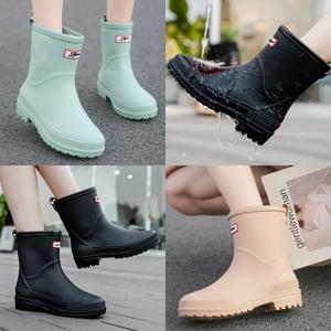 미들 레인부츠 여성장화 미들 워커 장마철 패션장화 성인 파스텔 부츠 (2개이상 추가할인)