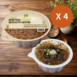 (단하루특가)발효곤약 냉모밀 메밀소바 메밀면 350g X 4팩 육수에 담겨 간편하게 바로먹는 메밀면 70kcal