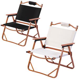 캠핑의자 1+1 로우체어 중형 베이지 롱 감성 접이식 낚시의자 휴대용 피크닉 폴딩