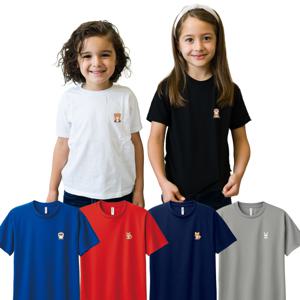 꼬마별 아기곰 유아 여아 남아 반팔티 아동 주니어 옷 기능성 쿨론 반팔 티셔츠 아동용