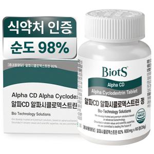 바이오츠 알파CD 알파시클로덱스트린 정 식약처인증 순도 98% 고함량 배합 다이어트보조제