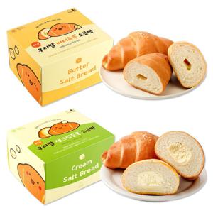 꼬소당 우리쌀 버터 소금빵 2종 3개입 1+1 (총 2세트 플레인 생크림)