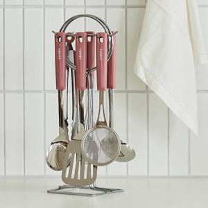 한샘몰X주은 주방용품 클로이 핑크 스텐 키친툴 7p