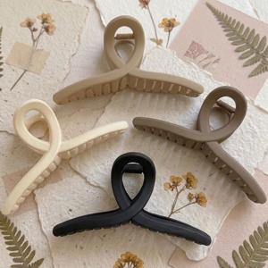 4개셋트 머리 집게핀 올림머리 헤어집게핀 헤어 실리콘 무광 올림 긴 머리 헤어핀