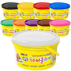 아이클레이 600g 버킷 대용량 10색택1 낱색 클레이