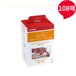 캐논 셀피 CP1500 CP1300 CP1200 CP910 컬러 잉크 카트리지2개+인화지108매 세트