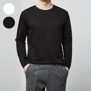 남자 긴팔 티셔츠 오버핏 이너 레이어드 기본 면티 남성봄 남자긴팔면티 긴팔티 남성이너-남자티셔츠.남