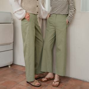 캔마트 키작아도 면 팬츠 71탄 (뒷절개세미와이드)