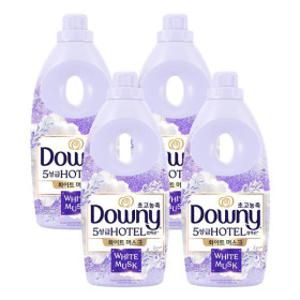 다우니 섬유유연제 스프링 화이트 머스크 1L 4개