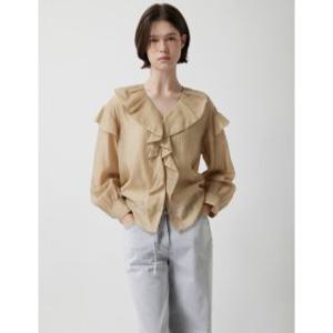 (ZOOC)(대전신세계)쥬크 프릴 드로우 블라우스 Z253MSC004