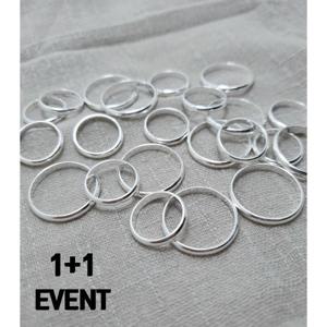 실버99 순은 1돈 민자 링 레이어드 쌍가락지 반지 1+1 광천 증정