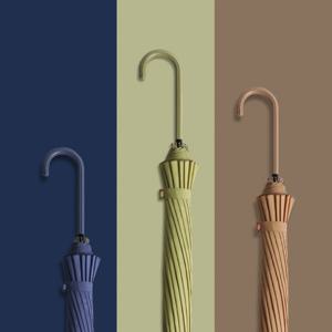 장마 방수우산 장우산 반자동 롱핸들우산 16K(11가지 색상)