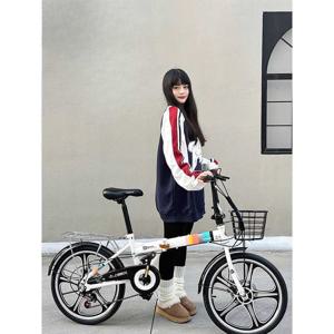 J2K 여성용 접이식 자전거 초경량 휴대용 미니자전거