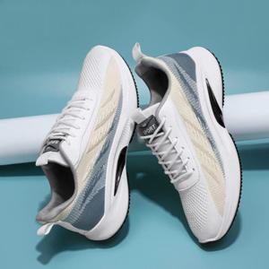 1+1남성용 통기성 플라잉 우븐 러닝화 메시 캐주얼 운동화