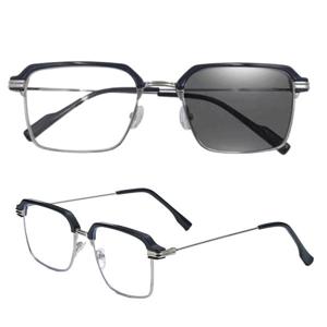 1+1 변색 자외선 차단 안경 남녀 공용 선글라스