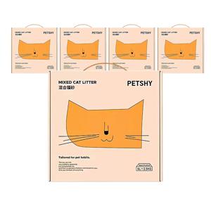 펫샤이 고양이모래 두부 벤토나이트 믹스 슬림입자 1.5mm 2.5kg x 5개 1박스
