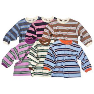 투톤단가라티 유아동 티셔츠 키즈 여아 남아 스트라이프 긴팔 면티 봄 가을 국산 아동복 자체제작 국내생산