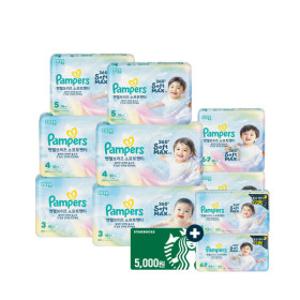 팸퍼스 기저귀 엔젤소프트 팬티  2박스 모음전+스타벅스+16매증정 (엔젤소프트 터치오브네이처 통잠팬티)