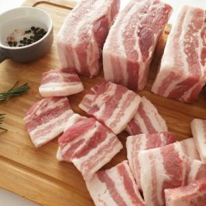 힐링미트 신선 냉동 통삼겹살 1kg 비계적은 솔트증정