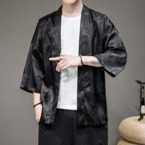 남자생활한복 개량한복 법복 남성 절복 퓨전 생활한복 계량한복 용무늬 빅사이즈 7부 가디건 S55