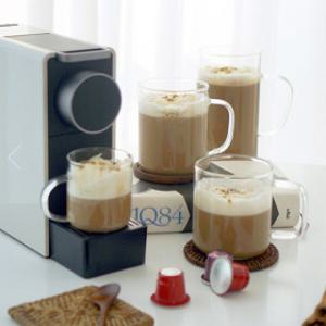 (1+1/총2개) 전자렌지가능 내열유리컵 머그 커피잔 투명 유리 네스프레소 캡슐커피 전자렌지 가능/무료배송